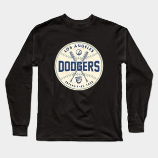 Old Style Los Angeles Dodgers 3 by Buck Tee Long Sleeve T-Shirt